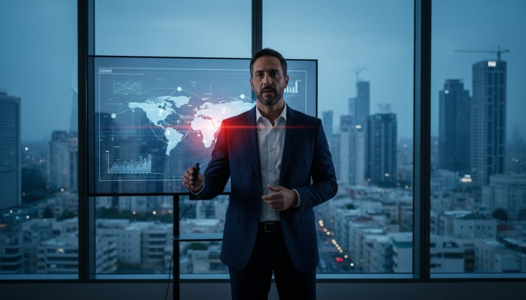 פרזנטציה עסקית באנגלית: איך להוביל את החדר בביטחון גם כשהמחסום מנסה לעצור אותך (2026)